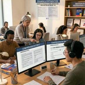 Examen + préparation de Français sans préparation d'ordinateur,10h